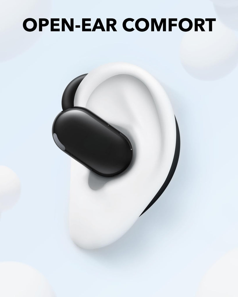 Open-Ear Headphones, Adjustable Ear Hooks, Ultra-Comfort, Snug Fit, Powerful Sound, Clear Calls, IP55, 36H Playtime, Bluetooth 5.4 Wireless Earbuds, Multipoint Connection