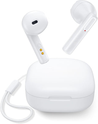 True Wireless Earbuds Bluetooth Headphones: Ultra-Lightweight Bluetooth Earbuds for All-Day Comfort, Waterproof TWS Ear Buds with Mic, 25H Playtime, Earphones for iOS/Android, Work, Commute, Study