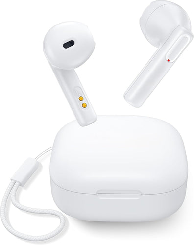 True Wireless Earbuds Bluetooth Headphones: Ultra-Lightweight Bluetooth Earbuds for All-Day Comfort, Waterproof TWS Ear Buds with Mic, 25H Playtime, Earphones for iOS/Android, Work, Commute, Study