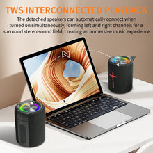 Load image into Gallery viewer, 2 in 1 Magnetic Dual Splittable Bluetooth Speaker, IPX6 Waterproof Split Portable Wireless Speaker with 20W Loud Stereo Sound, Bluetooth V5.3, 24H Playtime, Multiple pairing for Home,Outdoor or Travel