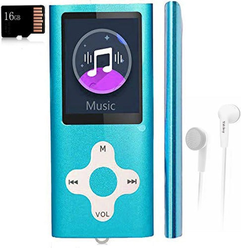 Mp3 Player,Music Player with a 16 GB Memory Card Portable Digital Music Player/Video/Voice Record/FM Radio/E-Book Reader/Photo Viewer/1.8 LCD