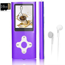 Load image into Gallery viewer, Mp3 Player,Music Player with a 16 GB Memory Card Portable Digital Music Player/Video/Voice Record/FM Radio/E-Book Reader/Photo Viewer/1.8 LCD