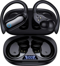 Load image into Gallery viewer, Active Noise Cancelling Ear Buds Wireless Earbuds 96hrs Playback Bluetooth Headphones Dual Battery Display Stereo Bass Earphones with Earhooks Microphone IPX7 Waterproof for Sports/Workout