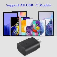 Load image into Gallery viewer, Type C Charger 25W Type C Fast Charging Block with 6ft USB C Charger Cable Compatible with Galaxy S25 S24 S23 S22 S21+/Phone 17/16/16 Pro Max/15/15 Pro Max/15 Plus-Black