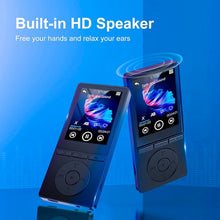 Load image into Gallery viewer, 64GB MP3 Player with Bluetooth 5.3, Music Player with HiFi Sound for Sports Runners, 2.4" Screen MP3 Player Built in HD Speaker Voice Recorder FM Radio E-Book, Expanded Up to 128GB
