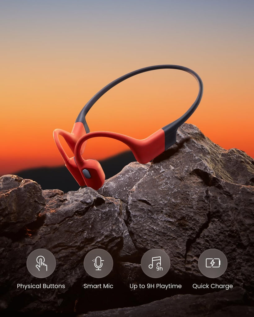 Open-Ear Bluetooth & MP3 Bone Conduction Sport Headphones, Swimming Headphones, IP68 Waterproof