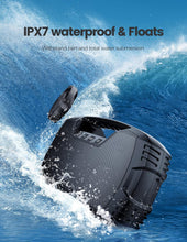Load image into Gallery viewer, IPX7 Waterproof Bluetooth Speaker Wireless, 60W Peak, 32H Playtime Floating Portable Speakers Deep Bass Loud Stereo Sound with Handle, Rugged for Pool, Beach, Kayaking, Hiking, Outdoor, Black