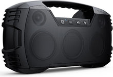Load image into Gallery viewer, IPX7 Waterproof Bluetooth Speaker Wireless, 60W Peak, 32H Playtime Floating Portable Speakers Deep Bass Loud Stereo Sound with Handle, Rugged for Pool, Beach, Kayaking, Hiking, Outdoor, Black