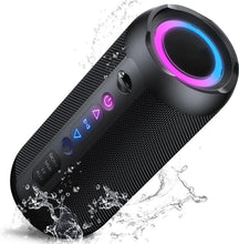 Load image into Gallery viewer, Portable Bluetooth Speaker, Bluetooth 5.4 Speaker, 30W Dual Speaker, 2.0 Channel, Deep Bass, 30H Playtime, Colorful RGB Lights, IPX7 Waterproof, TWS pairing for Outdoor/Home/Party/Travel, Gift Ideas